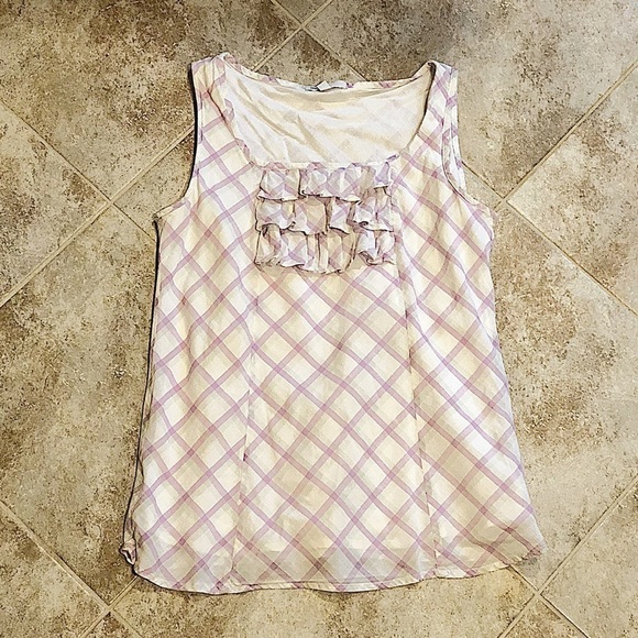 🆕 GAP lattice ruffle cotton tank top… - Picture 1 of 10